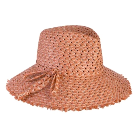 ❤️ NWT ERIC JAVITS NEW YORK ELLIE TERRACOTTA STRAW WIDE BRIM SPRING SUMMER HAT - Picture 1 of 14